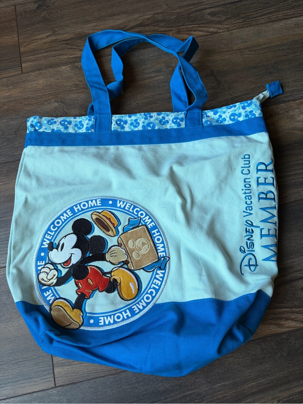 Disney Blue & Teal Mickey Vacation Club Tote Bag